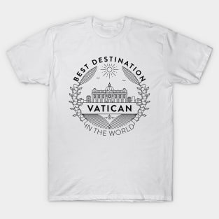 Vatican Minimal Badge Design T-Shirt